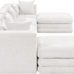 Stellar 152" Chenille Fabric Upholstered 6Pc. Modular Sectional
