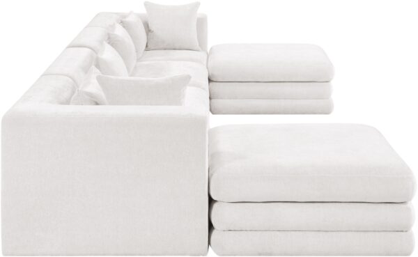 Stellar 152" Chenille Fabric Upholstered 6Pc. Modular Sectional