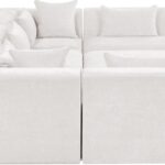 Stellar 114" Chenille Fabric Upholstered 6Pc. Modular Sectional