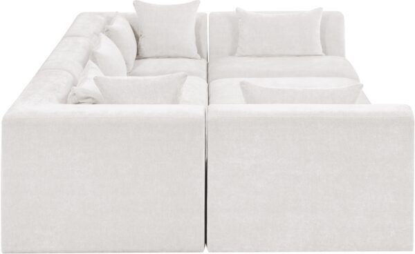 Stellar 114" Chenille Fabric Upholstered 6Pc. Modular Sectional