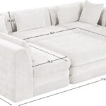 Stellar 114" Chenille Fabric Upholstered 6Pc. Modular Sectional