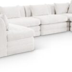 Stellar 152" Chenille Fabric Upholstered 6Pc. Modular Sectional