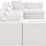 Stellar 152" Chenille Fabric Upholstered 6Pc. Modular Sectional