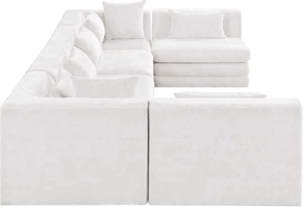 Stellar 152" Chenille Fabric Upholstered 6Pc. Modular Sectional