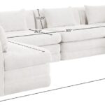Stellar 152" Chenille Fabric Upholstered 6Pc. Modular Sectional