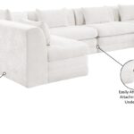 Stellar 152" Chenille Fabric Upholstered 6Pc. Modular Sectional