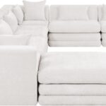 Stellar 152" Chenille Fabric Upholstered 7Pc. Modular Sectional