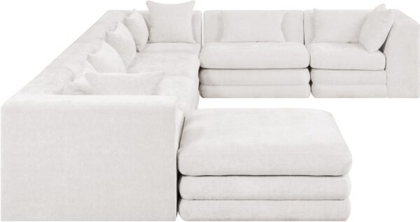 Stellar 152" Chenille Fabric Upholstered 7Pc. Modular Sectional