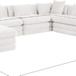 Stellar 152" Chenille Fabric Upholstered 7Pc. Modular Sectional