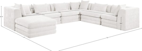 Stellar 152" Chenille Fabric Upholstered 7Pc. Modular Sectional