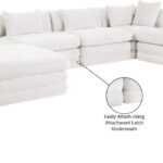 Stellar 152" Chenille Fabric Upholstered 7Pc. Modular Sectional