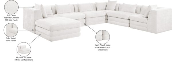 Stellar 152" Chenille Fabric Upholstered 7Pc. Modular Sectional