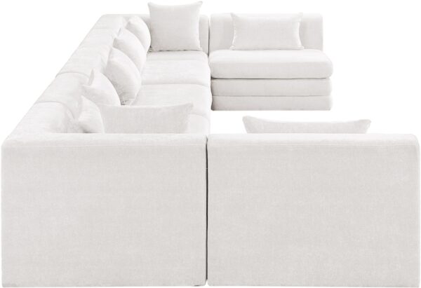 Stellar 190" Chenille Fabric Upholstered 7Pc. Modular Sectional