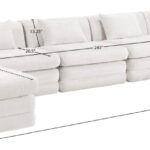Stellar 190" Chenille Fabric Upholstered 7Pc. Modular Sectional