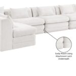 Stellar 190" Chenille Fabric Upholstered 7Pc. Modular Sectional
