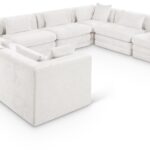 Stellar 152" Chenille Fabric Upholstered 8Pc. Modular Sectional