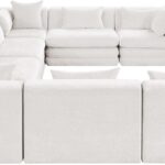 Stellar 152" Chenille Fabric Upholstered 8Pc. Modular Sectional
