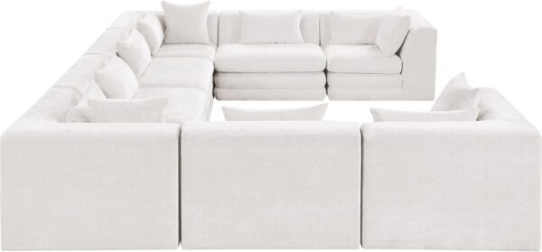 Stellar 152" Chenille Fabric Upholstered 8Pc. Modular Sectional