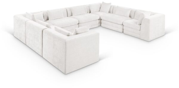 Stellar 152" Chenille Fabric Upholstered 8Pc. Modular Sectional