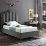 Lily Velvet Upholstered Bed