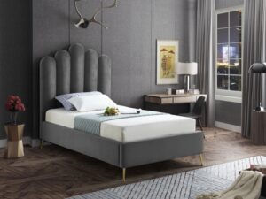 Lily Velvet Upholstered Bed
