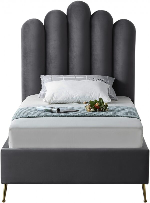 Lily Velvet Upholstered Bed