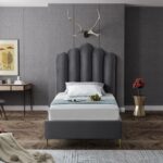 Lily Velvet Upholstered Bed