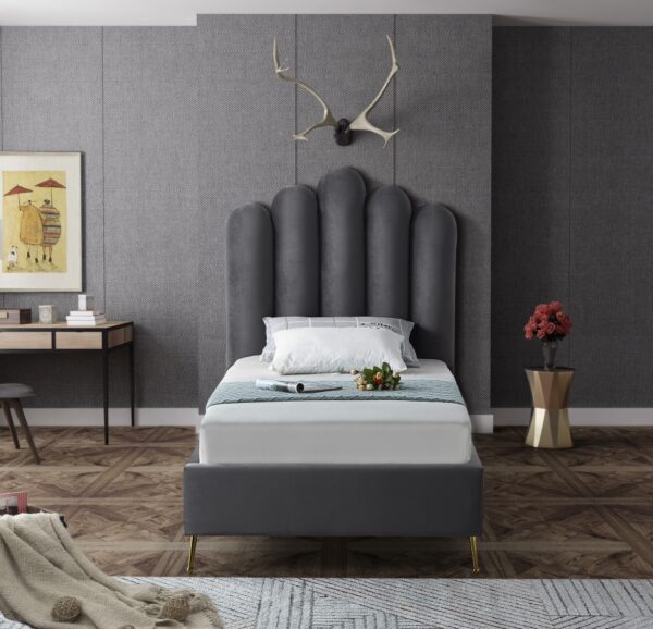 Lily Velvet Upholstered Bed