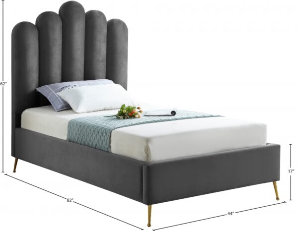 Lily Velvet Upholstered Bed