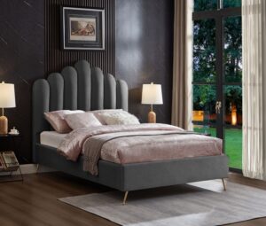 Lily Velvet Upholstered Bed