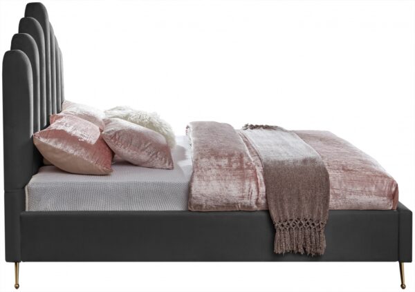 Lily Velvet Upholstered Bed