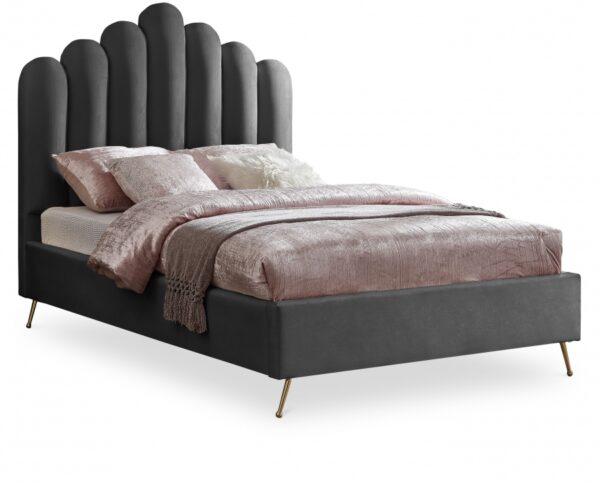 Lily Velvet Upholstered Bed