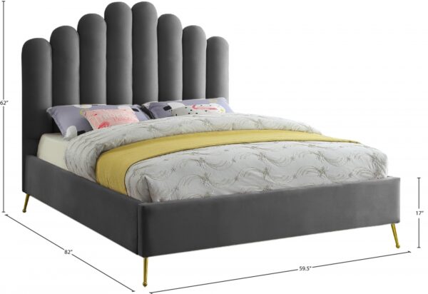 Lily Velvet Upholstered Bed