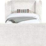 Modena Chenille Fabric Upholstered Twin Bed