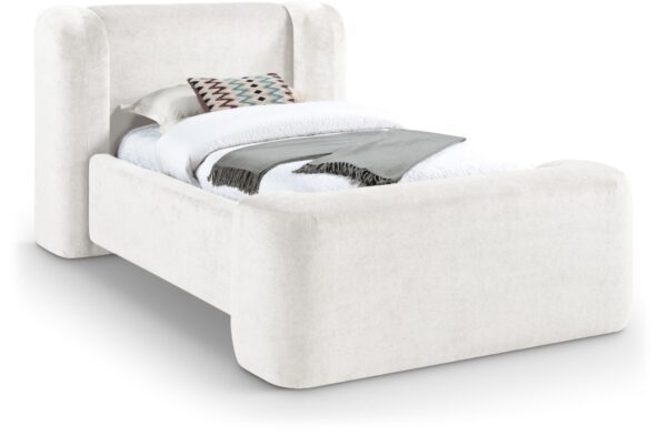 Modena Chenille Fabric Upholstered Twin Bed