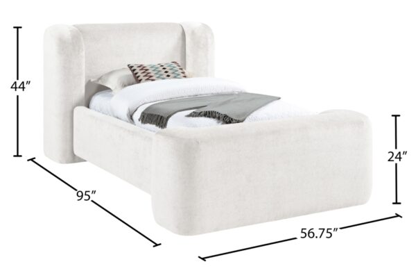Modena Chenille Fabric Upholstered Bed