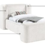 Modena Chenille Fabric Upholstered Bed