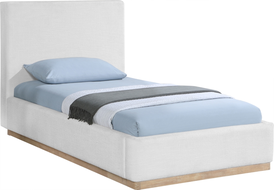 Bennet Linen Textured Fabric Upholstered Bed
