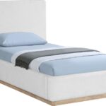 Bennet Linen Textured Fabric Upholstered Twin Bed