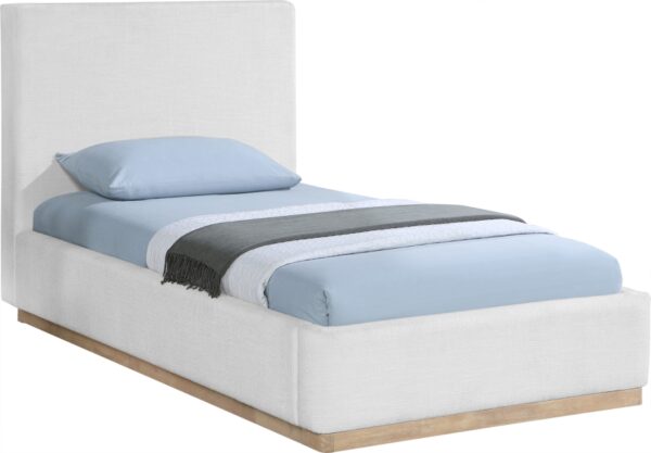 Bennet Linen Textured Fabric Upholstered Twin Bed