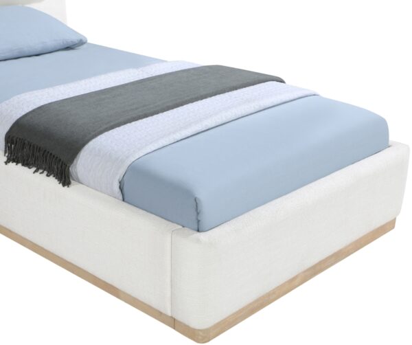 Bennet Linen Textured Fabric Upholstered Twin Bed