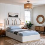 Bennet Linen Textured Fabric Upholstered Twin Bed