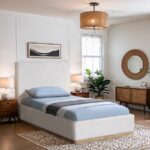Bennet Linen Textured Fabric Upholstered Bed