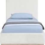 Bennet Linen Textured Fabric Upholstered Twin Bed