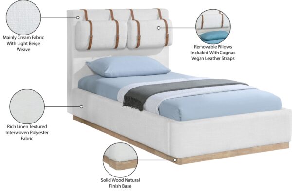 Bennet Linen Textured Fabric Upholstered Twin Bed