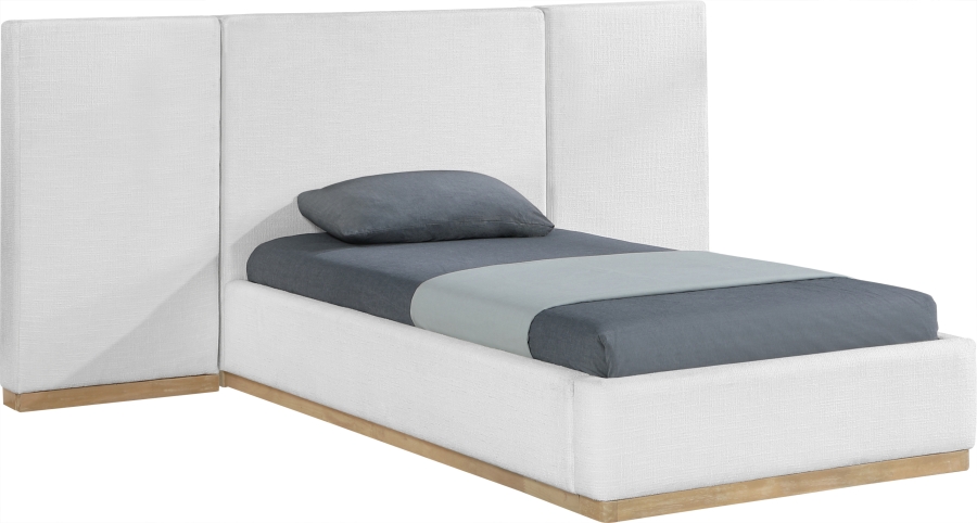Bennet Linen Textured Fabric Upholstered Bed