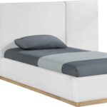 Bennet Linen Textured Fabric Upholstered Twin Bed