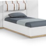 Bennet Linen Textured Fabric Upholstered Twin Bed