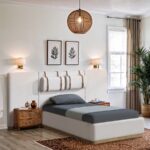 Bennet Linen Textured Fabric Upholstered Bed