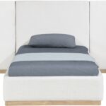 Bennet Linen Textured Fabric Upholstered Twin Bed